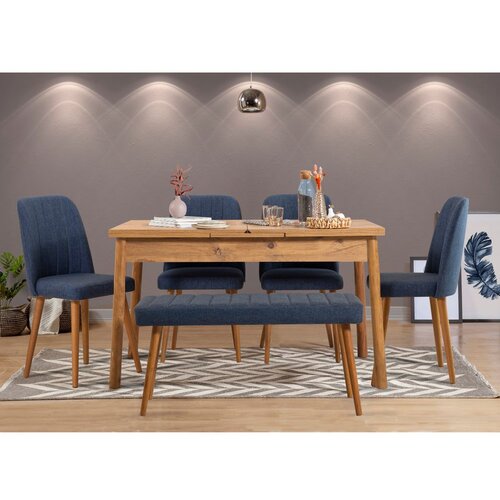  Trpezarijski sto i stolice santiago atlantic dark blue Slike