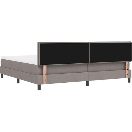  Krevet s opruga kutije Sivo-smeđa 200 x 200 cm tkanina Slike