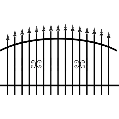 3 rešetkasta ograda monica (š x v: 200 x 120 cm, crne boje)