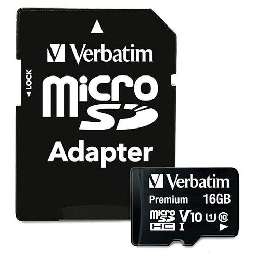 Memorijska kartica MICROSDHC VERBATIM 16GB, (C10) UHS-I, SA ADAPTEROM 44082 Cijene