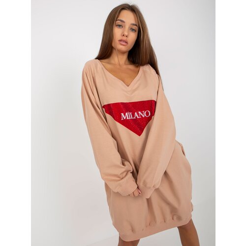 VITON Sweatshirt-VI-BL-3113.73P-dark beige Slike