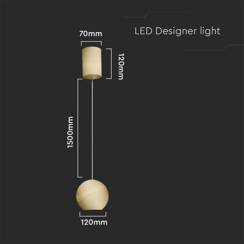  LED luster na sajli LED/8,5W/230V 3000K zlatna Slike
