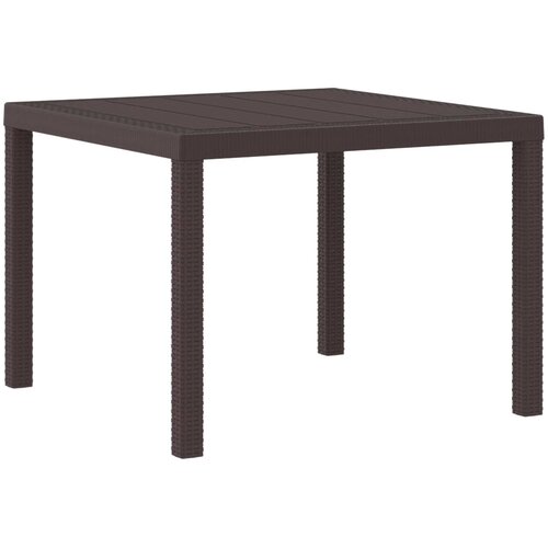  Stol za vrt Smeđa 100 x 100 x 73 cm poliratan Slike