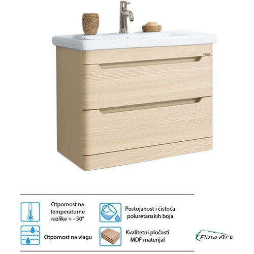 Pino Art Soft F 0850 Lavabo sa ormarićem, 55cm, Drvo Cene