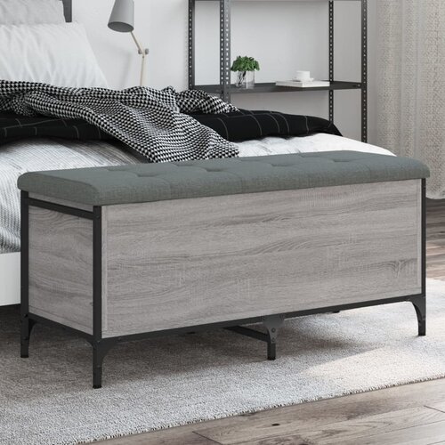 vidaXL Klupa za cipele siva boja hrasta 102x42x45 cm konstruirano drvo Cijene