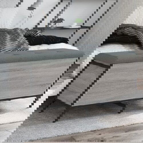 VidaXL Klupa za cipele siva boja hrasta 102x42x45 cm konstruirano drvo Slike