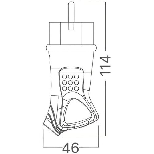  Monofazni utikač PVC IP44 crni Slike