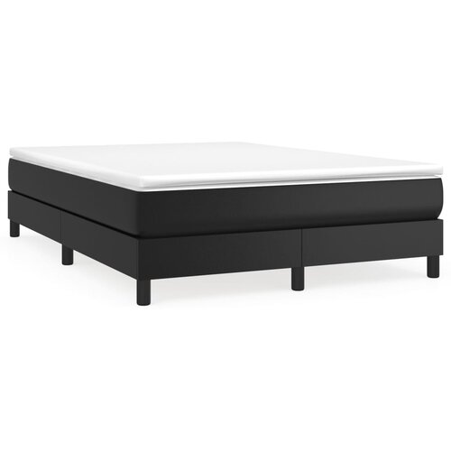  Okvir za krevet s oprugom crni 140x190 cm od umjetne kože Slike