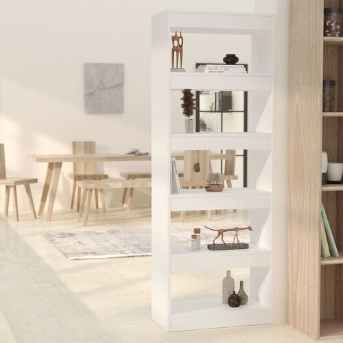 The Living Store Knjižna omara/pregrada bela 60x30x166 cm iverna plošča - Knjižna Omara, (21436476) Cene
