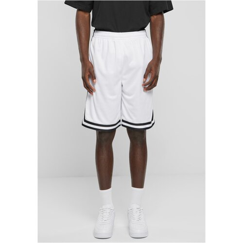UC Men Men's Stripes Mesh Shorts - White/Black/White Slike