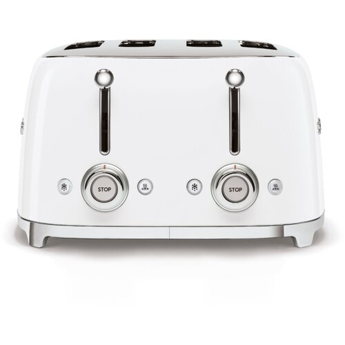 Smeg TSF03WHEU 4-Schlitz-Toaster 50&amp;#039;s Retro Style, Wei&amp;szlig; Slike