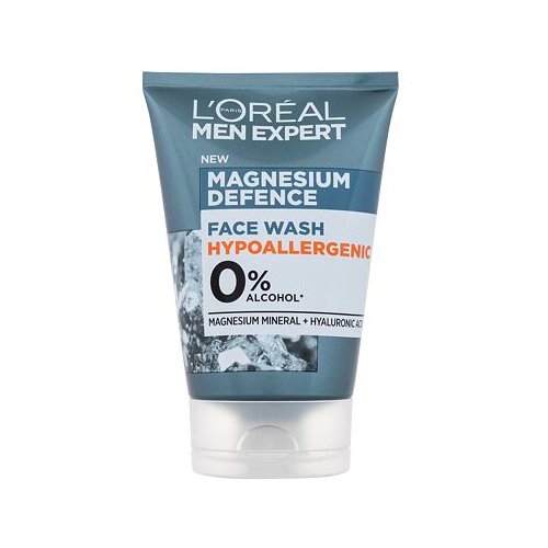 L&amp;acute;Or&amp;eacute;al Paris Men Expert Magnesium Defence Face Wash hidratantni gel za či&amp;scaron;ćenje 100 ml za mu&amp;scaron;karce Slike
