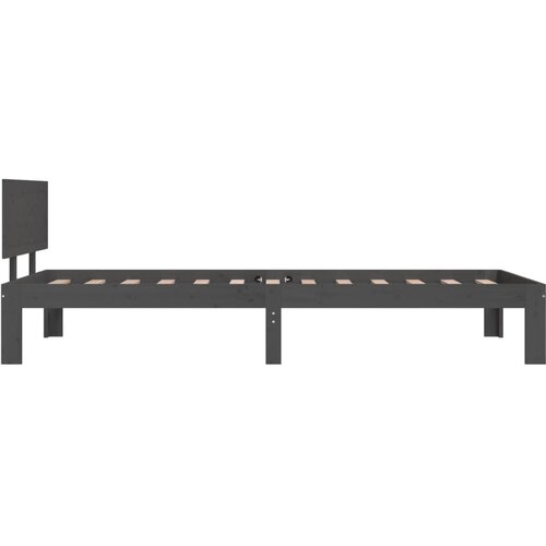  Okvir za krevet od masivne borovine sivi 90 x 200 cm Slike