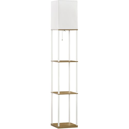 HOMCOM stoječa svetilka MDF, kovina 26D x 26&Scaron; x 159V cm belo, (5000242754) Cene