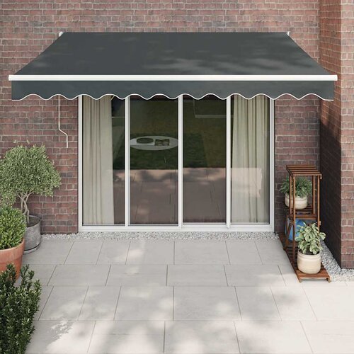 Tenda na uvlačenje antracit 3,5 x 2,5 m od tkanine i aluminija Cene