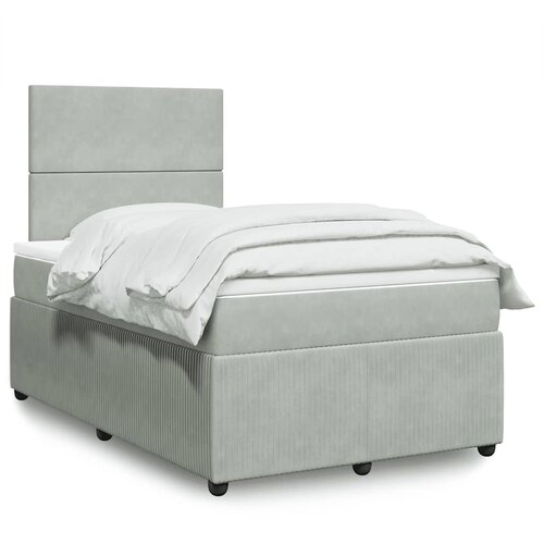 Box spring krevet s madracem svjetlosivi 120x200 cm bar&scaron;unasti Cijene