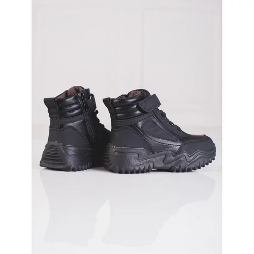 SHELOVET Boys' ankle boots on a thick sole black