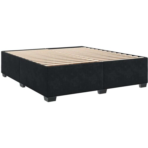 vidaXL Box spring postelja z vzmetnico črna 180x200 cm žamet Cene