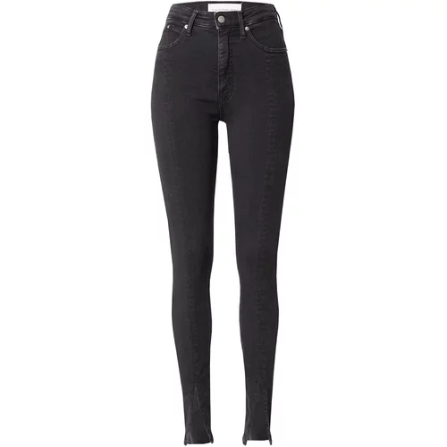 Calvin Klein Jeans Kavbojke 'HIGH RISE SUPER SKINNY' črn denim