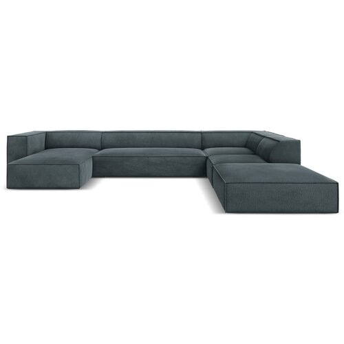 Windsor & Co Sofas Kutna garnitura (desni kut) u petrolej/sivoj boji Madame - Cijene