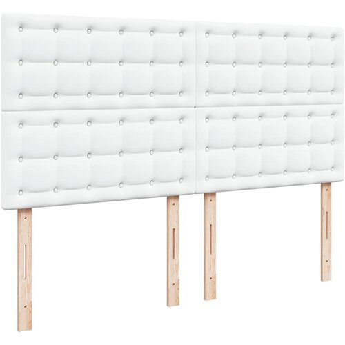  Otomanski okvir kreveta s madraca bijela 160x200cm umjetna koža Slike