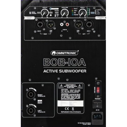 Omnitronic BOB-10A WH 10&amp;quot; Aktivni subwoofer z aktivnim izhodom za satelite, 300W - - Audio-Kondric Slike