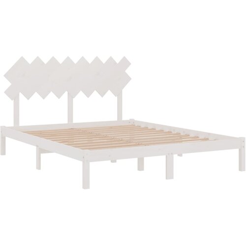  Okvir za krevet bijeli 160x200 cm od masivne borovine Slike