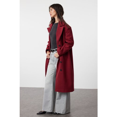 Trendyol Burgundy Oversize Coat Slike