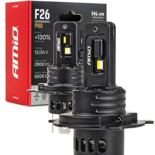 Amio Auto sijalica H4 H19 6000K LED F26 Pro Lumitec Canbus Cene