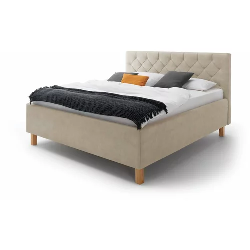 Meise Möbel bež zakonska postelja San Remo, 160 x 200 cm