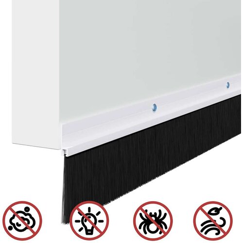  Držač četke za vrata 12 pcs Bijelo 100 cm Aluminijski legura Slike