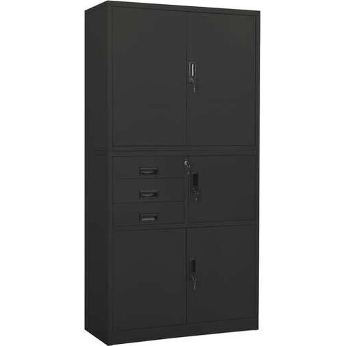  Uredski ormarić antracit 90 x 40 x 180 cm čelični Cijene
