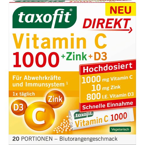 taxofit® Vitamin C 1000 + cink + D3 Direkt - 20 vreč. Cene