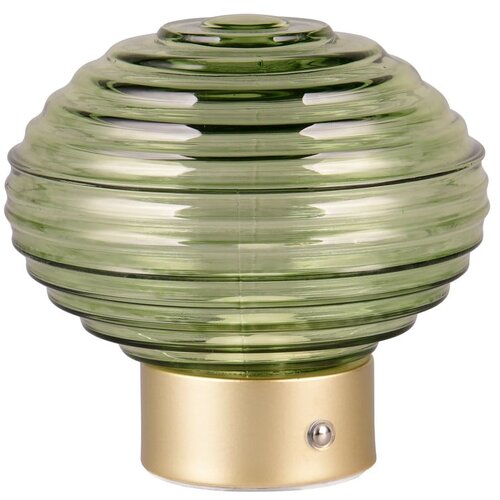 Tri O Zelena/u zlatnoj boji LED stolna lampa s mogućnosti zatamnjivanja sa staklenim sjenilom (visina 14,5 cm) Earl &amp;ndash; Slike