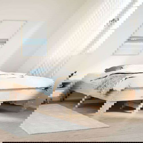 vidaXL Posteljni okvir brez vzmetnice 120x200 cm trdna borovina Cene