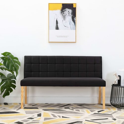 VidaXL Klupa od tkanine 140 cm crna Slike