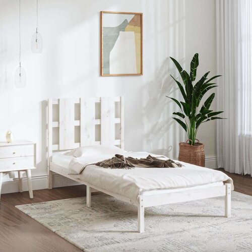  Za krevet od masivne borovine bijeli 100 x 200 cm Slike