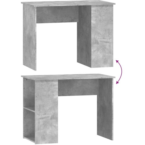  Radni stol boja betona 100 x 55 x 75 cm od konstruiranog drva Slike