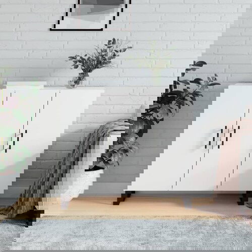 VidaXL Komoda bela 90x34x80 cm konstruiran les Slike