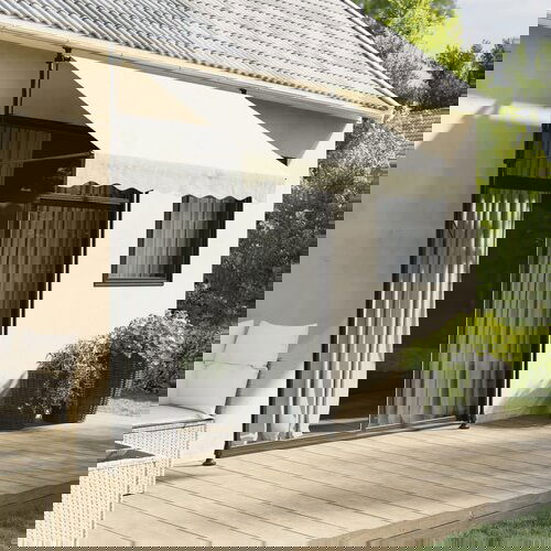 VidaXL Tenda na uvlačenje krem 200 x 150 cm od tkanine i čelika Slike