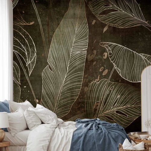  Foto tapeta - In a labyrinth of leaves 100x70 Slike
