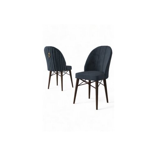 Hanah home set 6 stolica ritim anthracite brown Slike