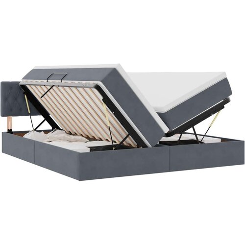  Krevet s od storage s madracem Tamno siva 90 x 200 cm - Tamno siva 180 x 200 cm Dizajn s jastučićima Slike