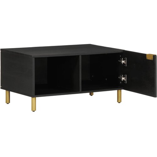 Maison Chic Klubska mizica - kavna mizica - Nizka mizica črna 80x50x40 cm inženirski les, (21754459) Slike