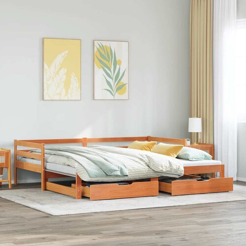  Dnevni krevet na razvlačenje bez madraca vo&scaron;tano smeđi 80x200cm Cijene