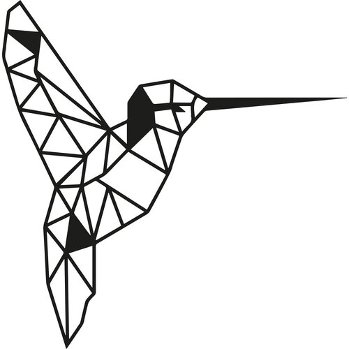 Wallity Zidna dekoracija Bird, 44x44 cm, 1.5 mm, Crna Cene