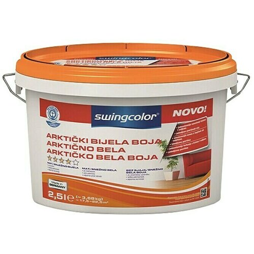 SWINGCOLOR Unutarnja disperzijska boja (Bijele boje, 2,5 l) Slike