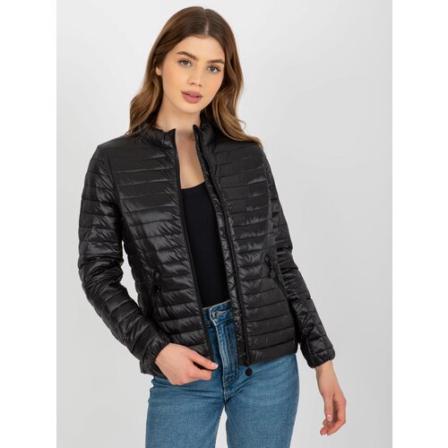 Fashion Hunters Black transient quilted jacket without hood Slike