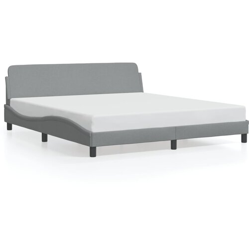 VidaXL Okvir za krevet Dover svijetlosivi 183x213 cm od tkanine - Svjetlosiva 183 x 213 cm Slike