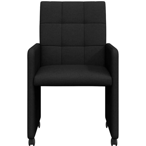  Trpezarijske stolice 2 pcs Crna 58 x 65 x 94 cm tkanina Slike